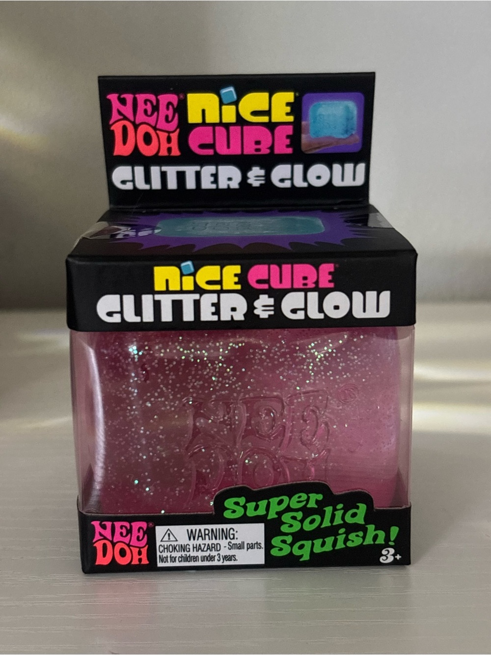 Real Authentic Needoh Glitter & Glow Nice Cube